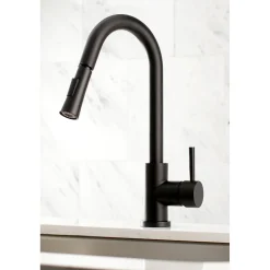 Sale Gourmetier Concord Single-Handle Kitchen Faucet with Pull-Down Sprayer Single Hole