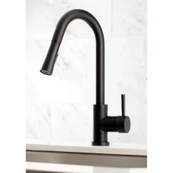 Sale Gourmetier Concord Single-Handle Kitchen Faucet with Pull-Down Sprayer Single Hole