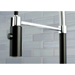 Gourmetier Continental Single-Hole Single-Handle Pre-Rinse Kitchen Faucet Single Hole|Commercial Style Faucets