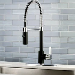 Gourmetier Continental Single-Hole Single-Handle Pre-Rinse Kitchen Faucet Single Hole|Commercial Style Faucets