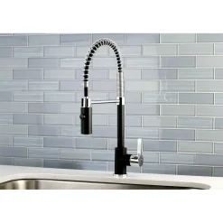 Gourmetier Continental Single-Hole Single-Handle Pre-Rinse Kitchen Faucet Single Hole|Commercial Style Faucets
