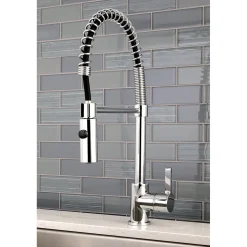 Gourmetier Continental Single-Hole Single-Handle Pre-Rinse Kitchen Faucet Single Hole|Commercial Style Faucets