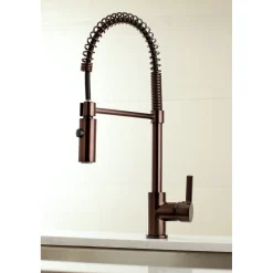 Gourmetier Continental Single-Hole Single-Handle Pre-Rinse Kitchen Faucet Single Hole|Commercial Style Faucets