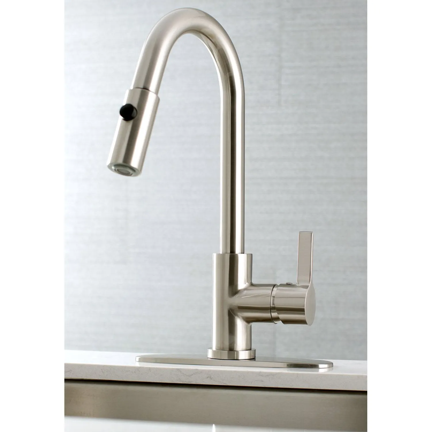Best Gourmetier Continental Single-Handle Single-Hole Pull-Down Kitchen Faucet Single Hole