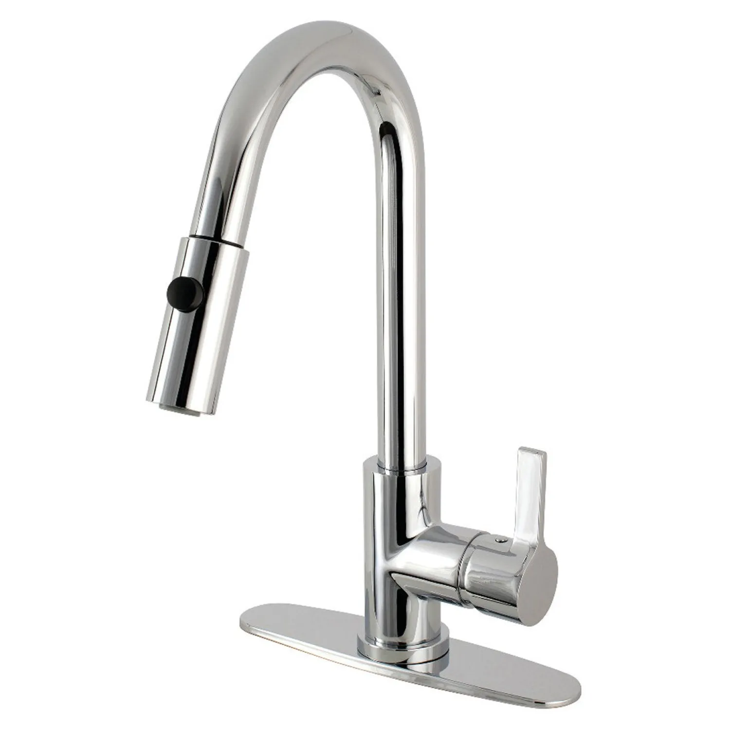 Best Gourmetier Continental Single-Handle Single-Hole Pull-Down Kitchen Faucet Single Hole