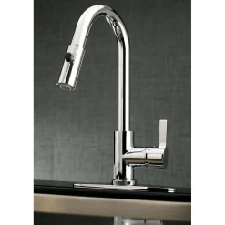 Best Gourmetier Continental Single-Handle Single-Hole Pull-Down Kitchen Faucet Single Hole