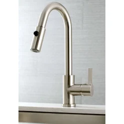 Best Gourmetier Continental Single-Handle Single-Hole Pull-Down Kitchen Faucet Single Hole