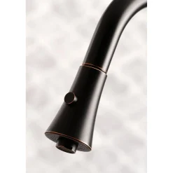 Clearance Gourmetier Continental Deck Mount Single-Handle Pull-Down Kitchen Faucet Single Hole