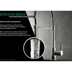 Online Gourmetier Continental Single-Handle Pull-Down Kitchen Faucet Single Hole