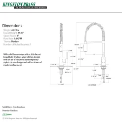 Gourmetier Concord Pre-Rinse Kitchen Faucet Single Hole