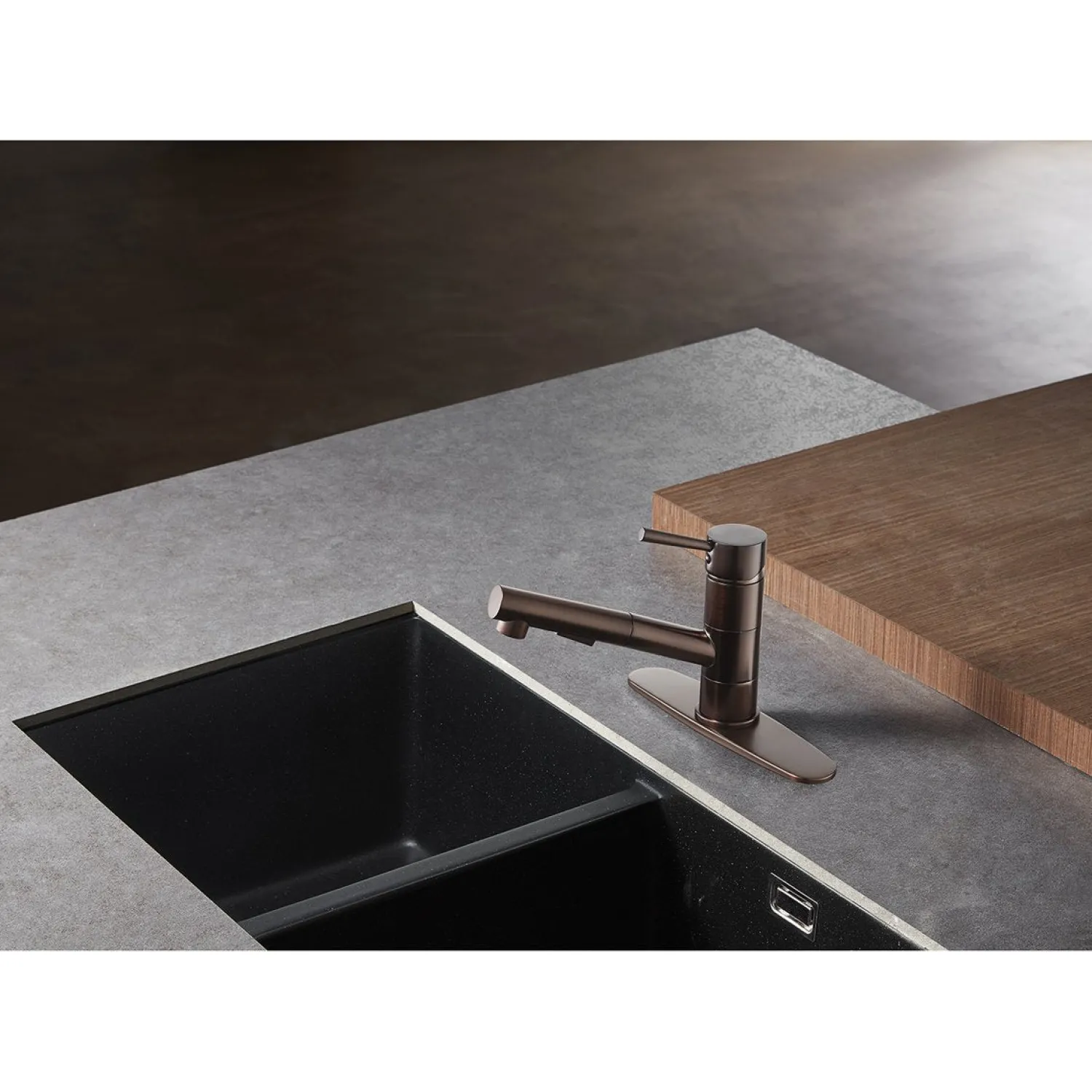 Best Gourmetier Concord Single-Handle Pull-Out Kitchen Faucet Single Hole