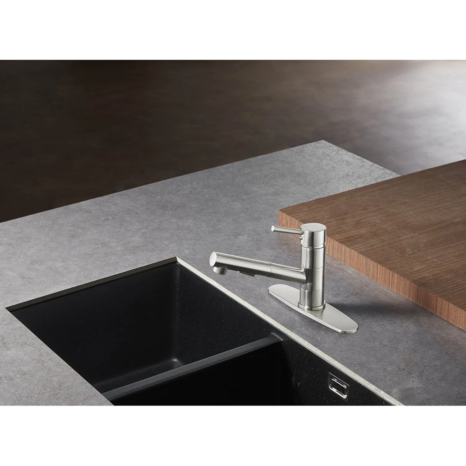 Best Gourmetier Concord Single-Handle Pull-Out Kitchen Faucet Single Hole