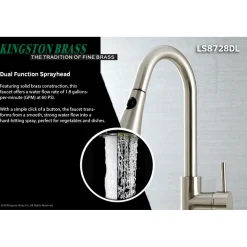Online Gourmetier Concord Deck Mount Single-Handle Pull-Down Kitchen Faucet Single Hole