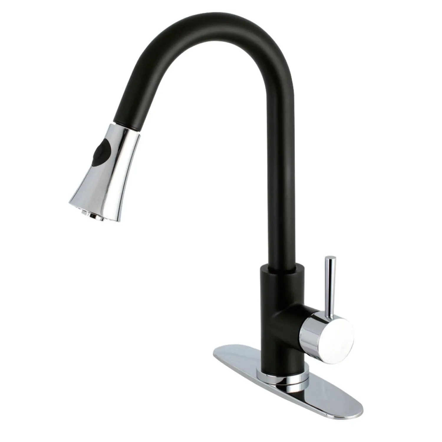 Online Gourmetier Concord Deck Mount Single-Handle Pull-Down Kitchen Faucet Single Hole