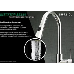 Online Gourmetier Concord Deck Mount Single-Handle Pull-Down Kitchen Faucet Single Hole