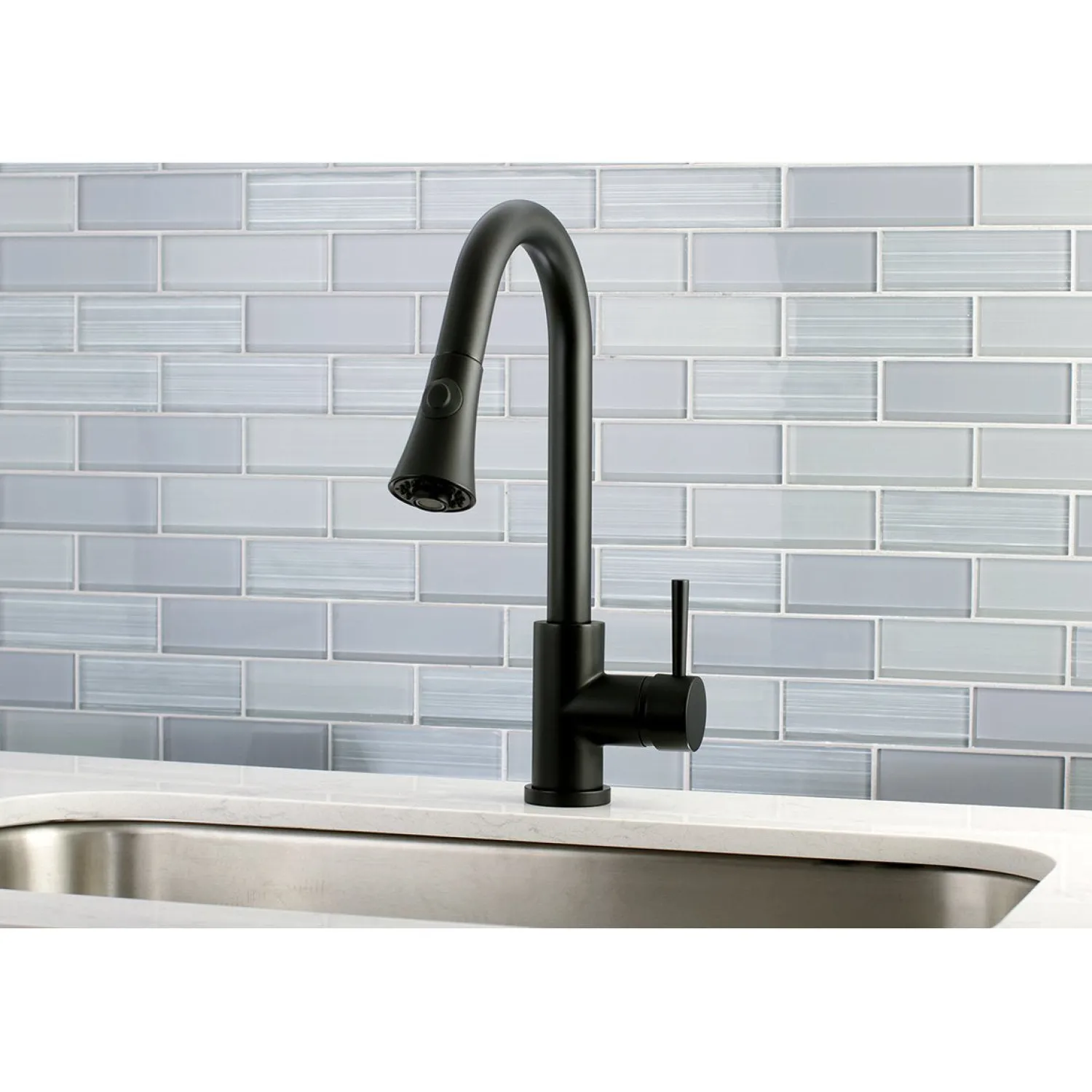 Online Gourmetier Concord Deck Mount Single-Handle Pull-Down Kitchen Faucet Single Hole