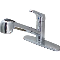 Online Gourmetier GSC881NCLSP Century 8" Centerset Single Handle Kitchen Faucet with Pull-out Sprayer in Chrome Single Hole