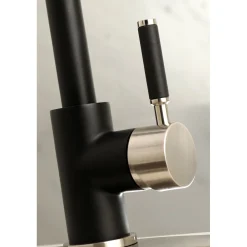 Hot Gourmetier Kaiser Deck Mount Single-Handle Pull-Down Kitchen Faucet Single Hole
