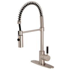 Hot Gourmetier Kaiser Deck Mount Single-Handle Pull-Down Kitchen Faucet Single Hole