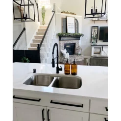 Hot Gourmetier Kaiser Deck Mount Single-Handle Pull-Down Kitchen Faucet Single Hole