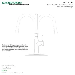 Outlet Gourmetier Kaiser Single-Handle Pull-Down Kitchen Faucet Single Hole