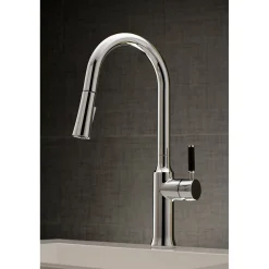 Outlet Gourmetier Kaiser Single-Handle Pull-Down Kitchen Faucet Single Hole