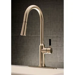 Outlet Gourmetier Kaiser Single-Handle Pull-Down Kitchen Faucet Single Hole
