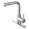 Clearance Gourmetier LS2711CTL Continental Single-Handle Kitchen Faucet with Pull-Out Sprayer in Polished Chrome Single Hole