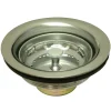 Online Gourmetier Made to Match K111 Stainless Steel Kitchen Sink Waste Basket in Satin Nickel Sink Drains, Disposer Flanges & Air Gaps