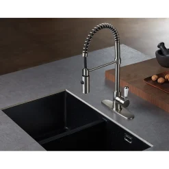 Online Gourmetier Paris Single-Handle Pull-Down Kitchen Faucet Single Hole
