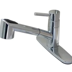 Gourmetier Wilshire 8" Centerset Single Handle Kitchen Faucet with Pull-out Sprayer Single Hole