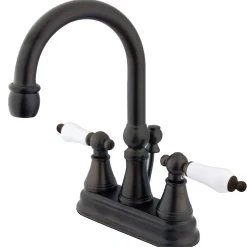 Best Governor Contemporary Two Handle 4" Centerset Lavatory Faucet with Brass Pop-up 4" Center Set