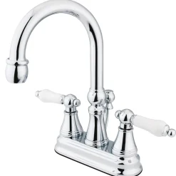 Best Governor Contemporary Two Handle 4" Centerset Lavatory Faucet with Brass Pop-up 4" Center Set