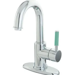 New Green Eden Single Handle Lavatory Faucet with Push-up Drain Single Hole