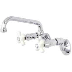 Discount 2-Handle 2-Hole Wall Mount Kitchen Faucet Wall Mounted Kitchen Faucets