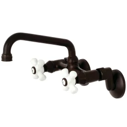 Discount 2-Handle 2-Hole Wall Mount Kitchen Faucet Wall Mounted Kitchen Faucets