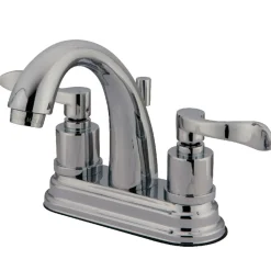 New 2-Handle 4-Inch Centerset Bathroom Faucet with Brass Pop-Up 4" Center Set