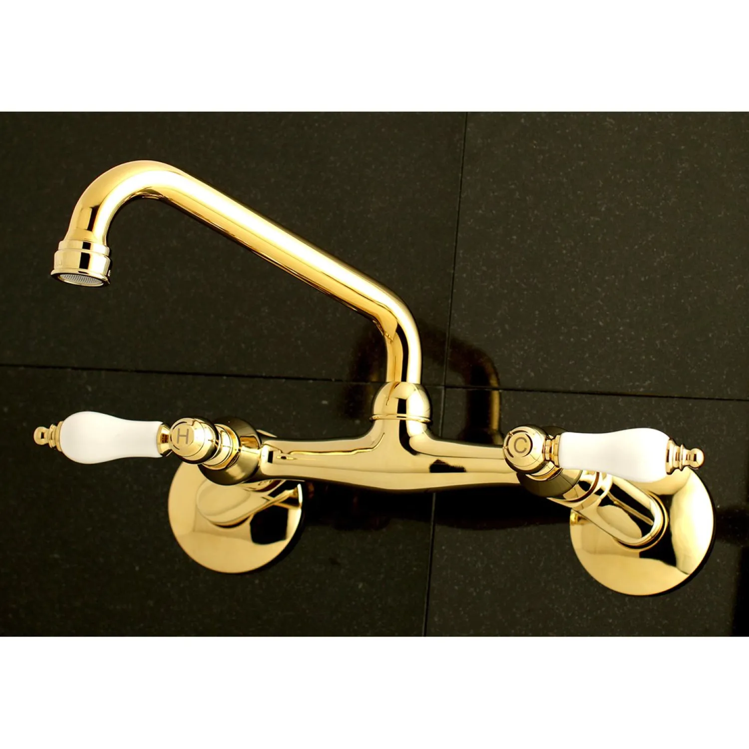 Discount 2-Handle Wall Mount Kitchen Faucet Wall Mounted Kitchen Faucets
