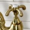 Hot Heirloom French Country Two-Handle 3-Hole Deck Mount Bridge Kitchen Faucet with Brass Sprayer Faucets With Side Spray|Bridge Faucets
