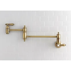 New Heirloom Wall Mount Pot Filler Kitchen Faucet Wall Mounted Kitchen Faucets|Single Hole
