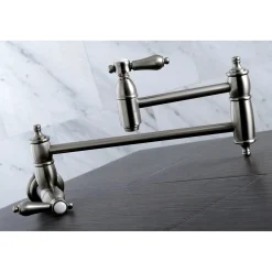 New Heirloom Wall Mount Pot Filler Kitchen Faucet Wall Mounted Kitchen Faucets|Single Hole