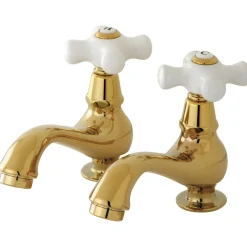 New Heritage Basin Tap Faucet with Porcelain Cross Handle Single Hole|Basin Faucet Separates