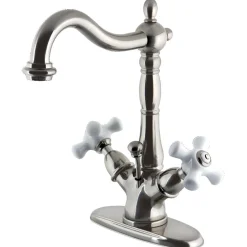 Online Heritage 4" Centerset Deck Mount Bathroom Faucet with Pop-Up Drain Single Hole|4" Center Set