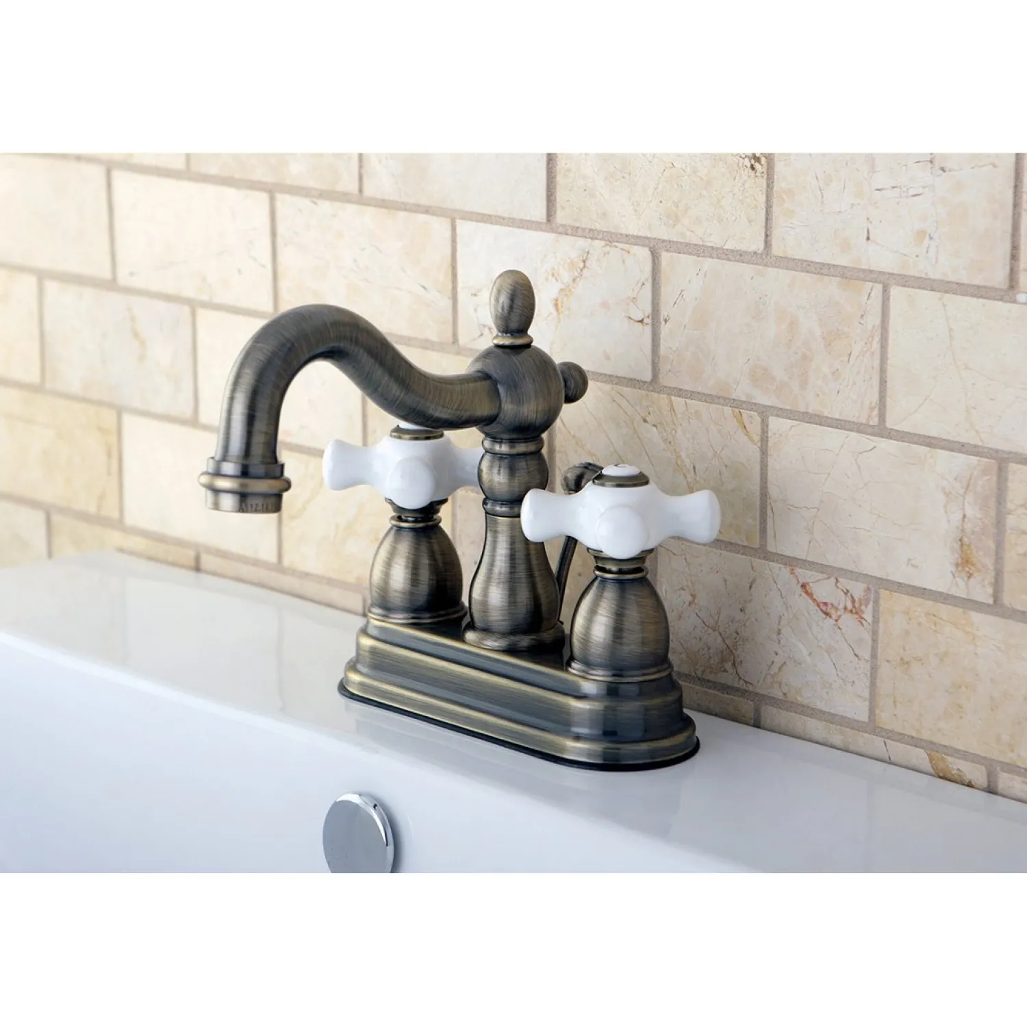 Sale Heritage 4" Centerset 3-Hole Bathroom Faucet 4" Center Set