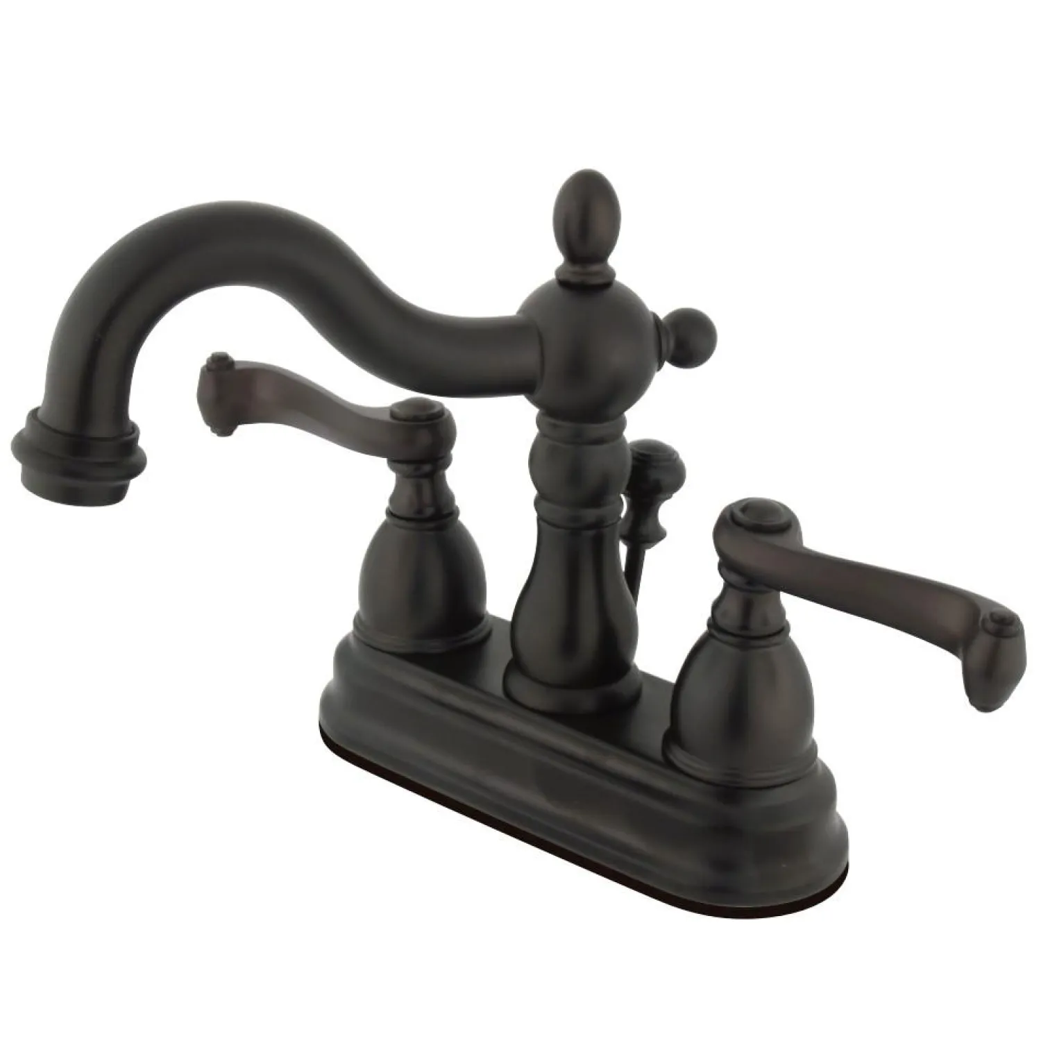 Hot Heritage 4" Centerset Deck Mount 3-Hole Bathroom Faucet 4" Center Set