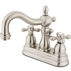 Hot Heritage Classic Two Handle 4" Centerset Lavatory Faucet with Brass Pop-up 4" Center Set