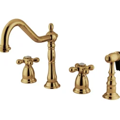 Outlet Heritage Cross-Handle Widespread Kitchen Faucet Widespread Kitchen Faucets