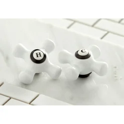 New Heritage Deck Mount 2-Hole Kitchen Bridge Faucet Bridge Faucets