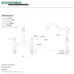 Online Heritage Deck Mount Kitchen Bridge Faucet Bridge Faucets
