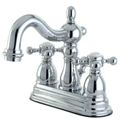 Outlet Heritage Deck Mount 3-Hole 4-Inch Centerset Bathroom Faucet 4